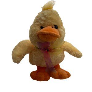 Fiesta Duck Chick Yellow Bean Bag Colorful Ribbon Plump Plush Toy Lovey Easter